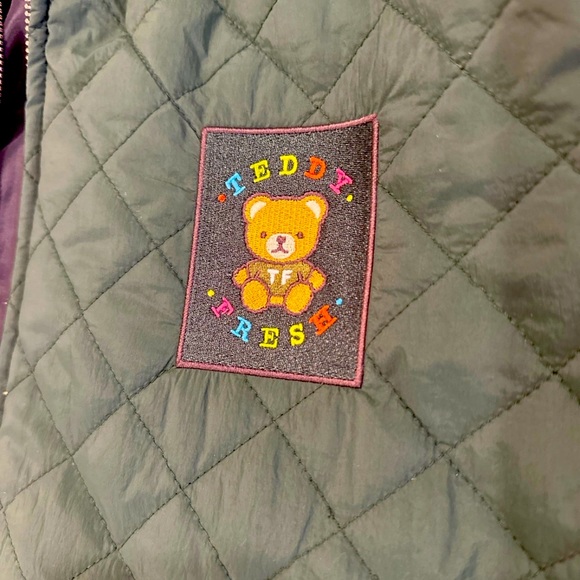 Teddy Fresh Color Block Quilted Jacket Large - Picture 1 of 4